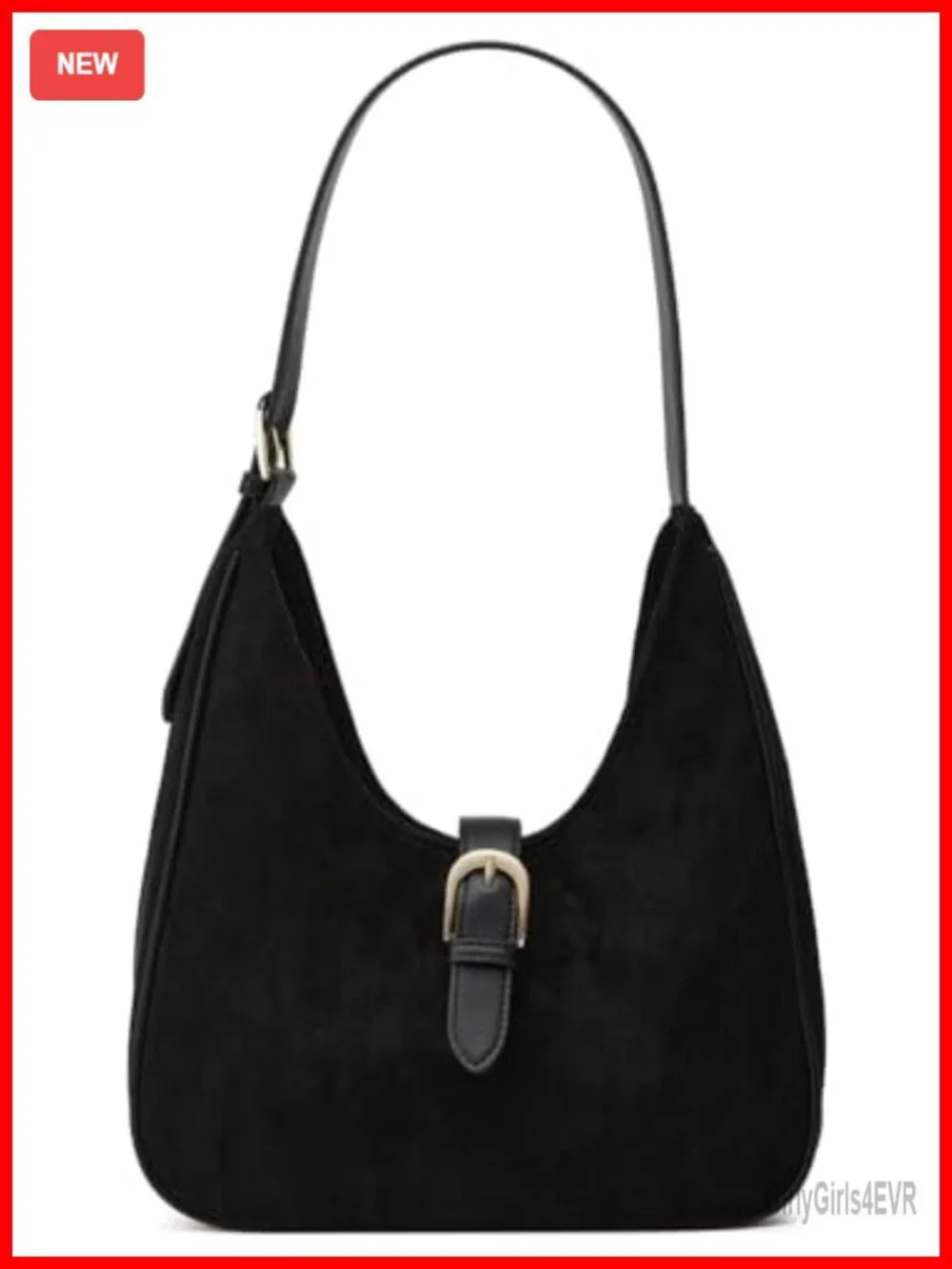 Slouchy Suede Saddle Hobo Bag Underarm Shoulder Crescent Crossbody Purse